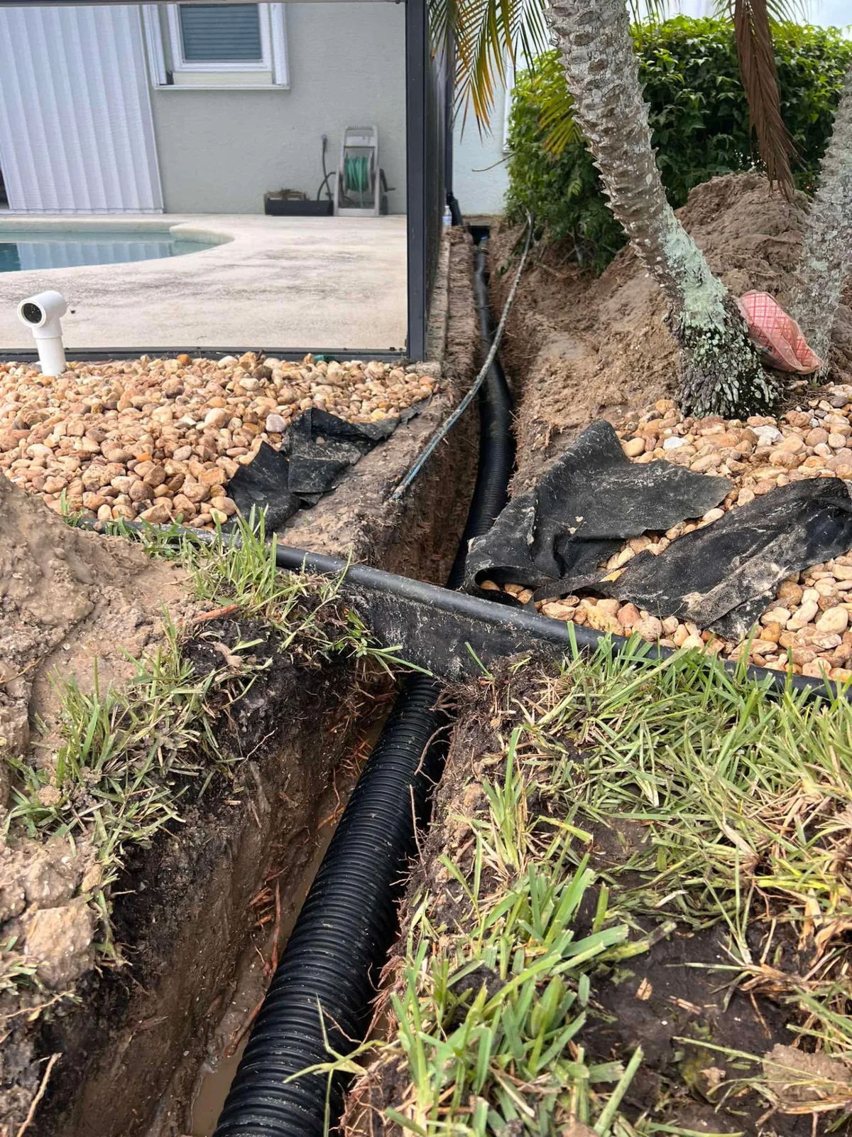 Drainage Solutions project by Sunrise Landscape LLC