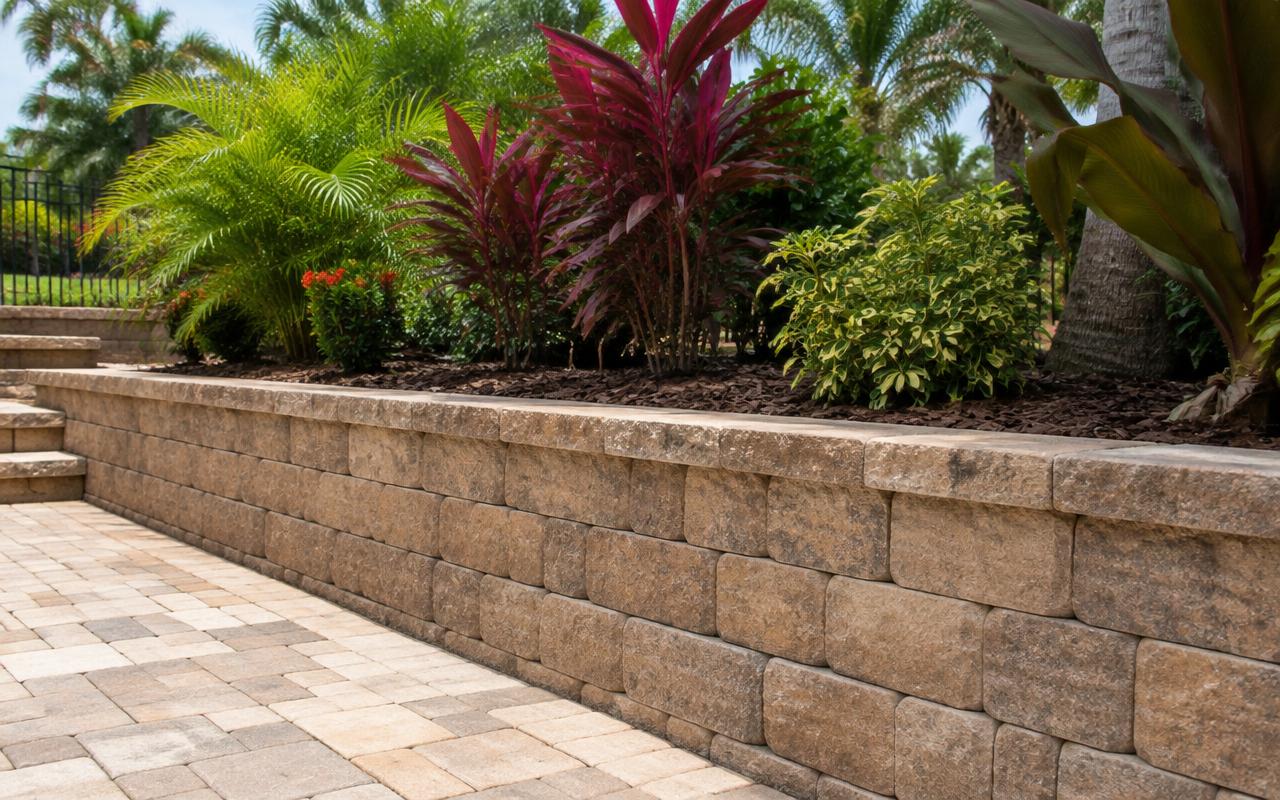 Retaining Wall Installation illustration